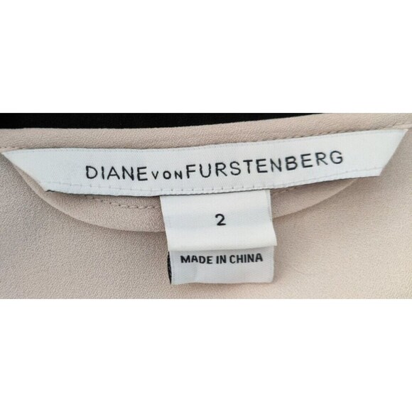 DIANE VON FURSTENBURG Reara 100% Silk Draped Cowl Neck Cap Sleeve Dress SZ 2 - Picture 12 of 13